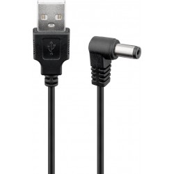 CABLE USB A MACHO-JACK DC 5,5X2,1mm 0,5M