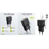 ALIMENTADOR 220V 2xUSB 2,4A 12W NEGRO