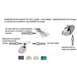 CONECTOR EZ-RJ45 MACHO FTP CAT6/6A/7