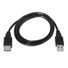 CABLE USB A 2.0 M-H 1MTS NEGRO