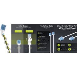 CABLE UTP CAT6A RJ45 M-M 3M BLANCO SLIM