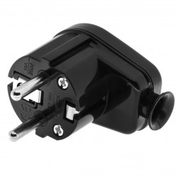 CONECTOR SCHUKO MACHO NEGRO...
