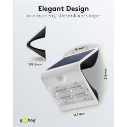 FOCO LED 3.2W 400lm IP65+SENSOR+SOLAR