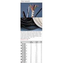 CINTA HELICOIDAL 9mm Int X 50MTS BLANCA