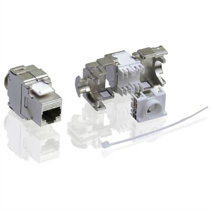 CONECTOR RJ45 HEMBRA SFTP CAT6A BLINDADO