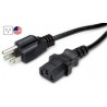 CABLE ALIMENTACION USA-C13 H 1,8M NEGRO