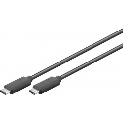 CABLE USB C Macho-Macho en 1MTS NEGRO Version 3.2 Generacion 2x2 de...
