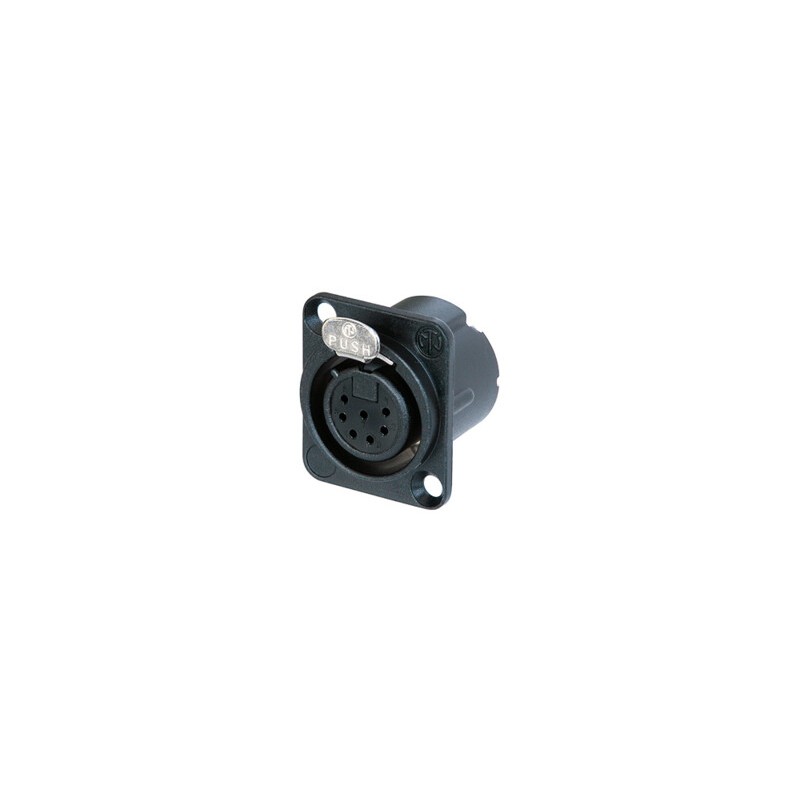 CONECTOR XLR7 HEMBRA PANEL NEGRO NEUTRIK