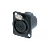 CONECTOR XLR7 HEMBRA PANEL NEGRO NEUTRIK