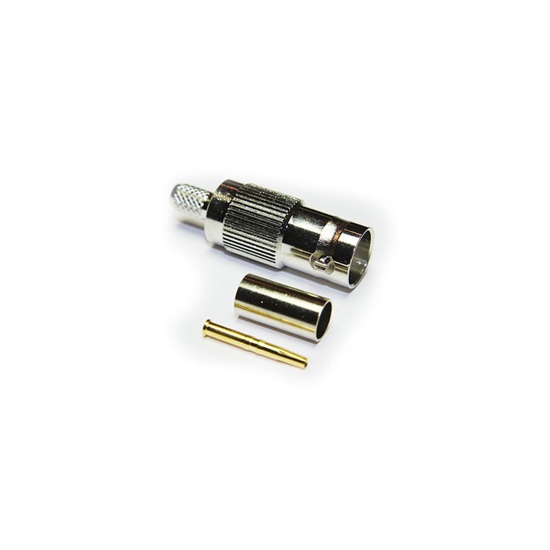 CONECTOR BNC HEMBRA RG223 CRIMPAR