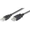 CABLE USB A 2.0 M-H 1,8MTS NEGRO