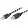 CABLE USB A 2.0 M-H 0,30MTS NEGRO