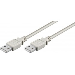 CABLE USB A 2.0 M-M 5MTS GRIS