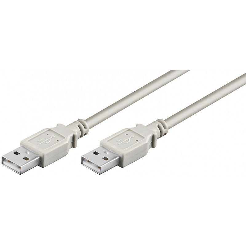 CABLE USB A 2.0 M-M 5MTS GRIS