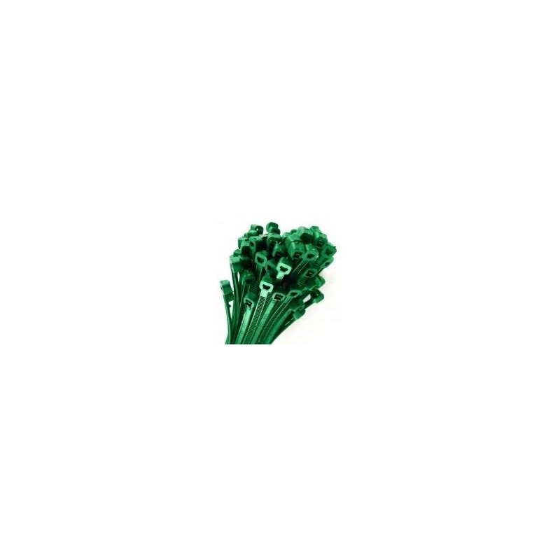 BRIDA NYLON 100x2,5mm VERDE 100 UNIT