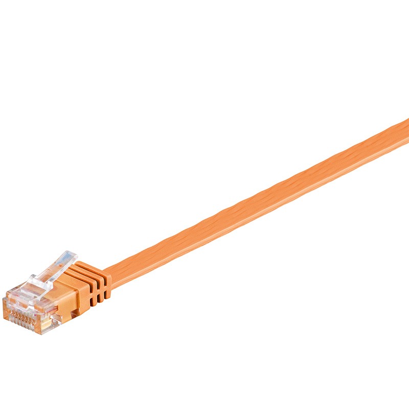 CABLE UTP CAT6 PLANO RJ45 M-M 3M NARANJA