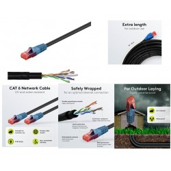 CABLE UTP CAT6 RJ45 M-M 15M EXTERIOR NEG