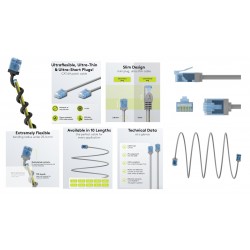 CABLE UTP CAT6A RJ45 M-M 3M NEGRO SLIM