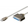 CABLE USB M-DB25 H PARALELO RS232 1,5M