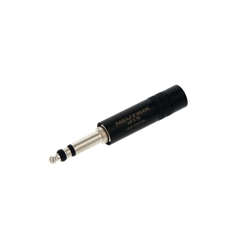 CONECTOR JACK M 6,35mm ST NEGRO NEUTRIK