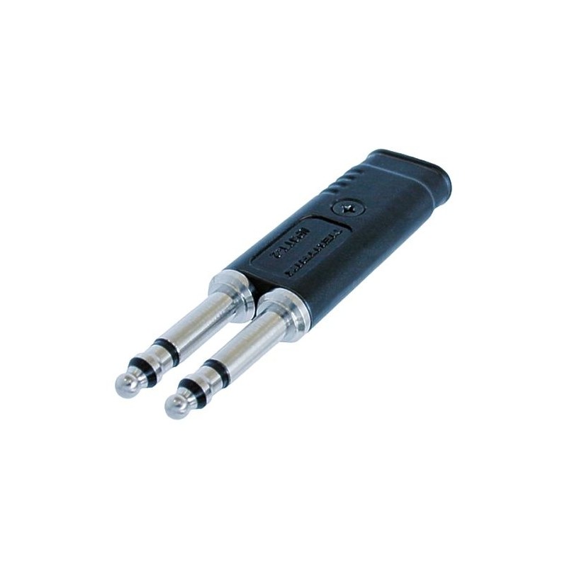 CONECTOR DOBLE BANTAM M 4,4mm NEGRO NEUT