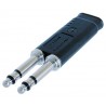 CONECTOR DOBLE BANTAM M 4,4mm NEGRO NEUT