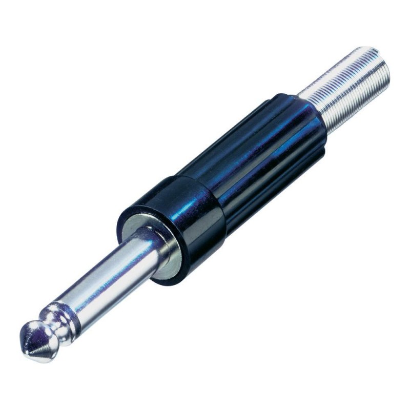 CONECTOR JACK M 6,35mm MONO REAN NEGRO