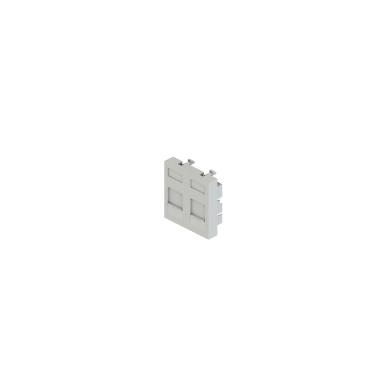 MODULO 45x45 2xRJ45 CON G-POLVO KEY BLAN