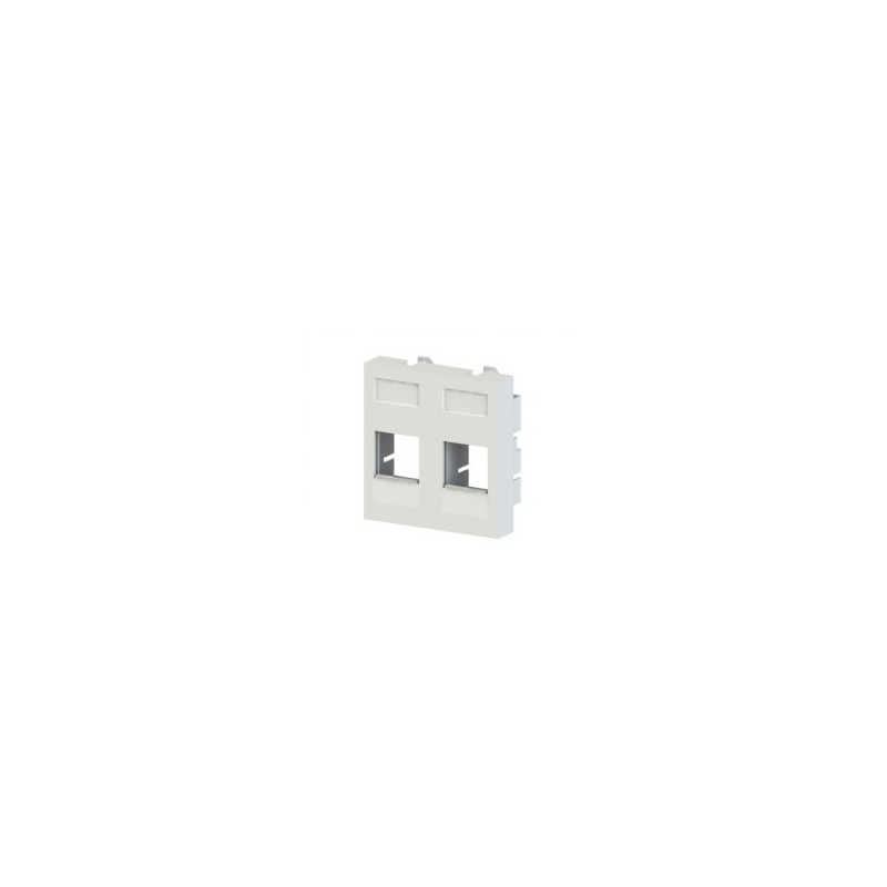 MODULO 45x45 2xRJ45 SIN G-POLVO KEY BLAN