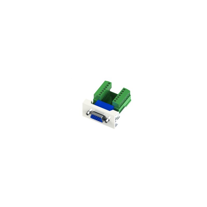 MODULO 45X22,5 CONECTOR VGA HEMBRA-BORNA