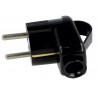 CONECTOR SCHUKO MACHO NEGRO CODO 90º