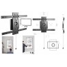 SOPORTE TV DE 37" a 80" NEGRO VETICAL