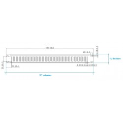 PANEL 19" 1U VENTILADO/PERFORADO NEGRO