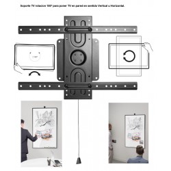 SOPORTE TV DE 37" a 80" NEGRO VETICAL