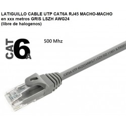 CABLE UTP CAT6A RJ45 M-M 0,25M GRIS LSZH