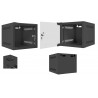 RACK MURAL 10" 4U NEGRO PUERTA CRISTAL
