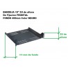 BANDEJA 19" 2U FRONTAL FONDO 380mm NEGRA