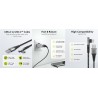 CABLE USB 2.0 TIPO A M USB C M CODO 2M