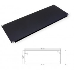 PANEL 19" 4U CIEGO COLOR NEGRO