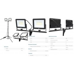 FOCO DOBLE LED PORTATIL+TRIPODE IP65100W