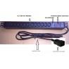 REGLETA 19" 12xC13+LED a IEC C20 en 3M
