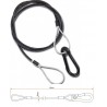 CABLE SEGURIDAD LARGO 80cm 3mm PVC NEG