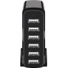 ALIMENTADOR MULTICARGADOR 6xUSB 8A NEGRO