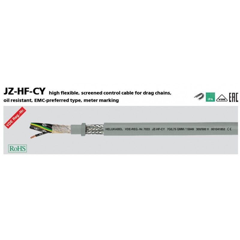 CABLE 18x0,75mm2 JZ-HF-CY GRIS