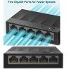 SWITCH 5 PUERTOS FASTGIGABIT 100/1000 SL