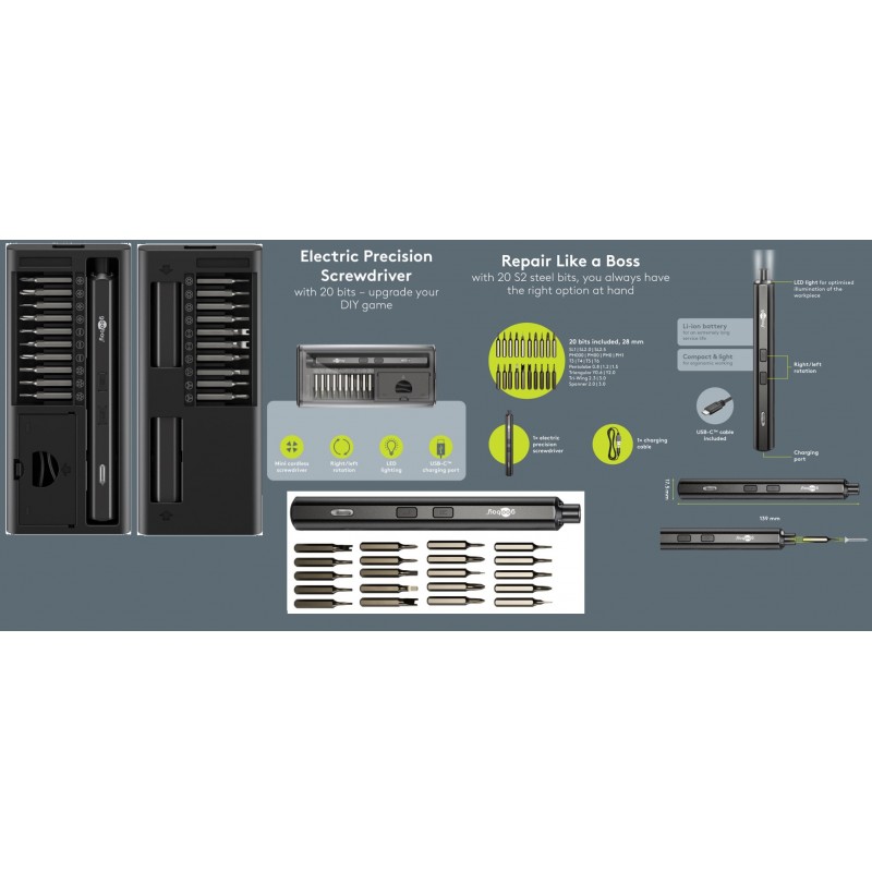 JUEGO 20 DESTORNILLADOR PRECISION ELECTR