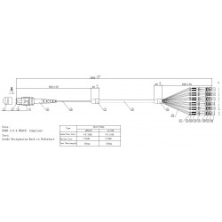 JUMPER MPO OM4 12 FIBRAS M-12xLC 2MTS