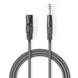 CABLE JACK 6,35 ST M-XLR3 M 1M GRIS OSCU