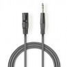 CABLE JACK 6,35 ST M-XLR3 M 1M GRIS OSCU