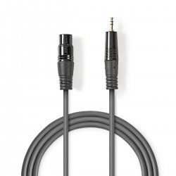 CABLE MINIJACK ST M-XLR3 H 1M GRIS OSCUR